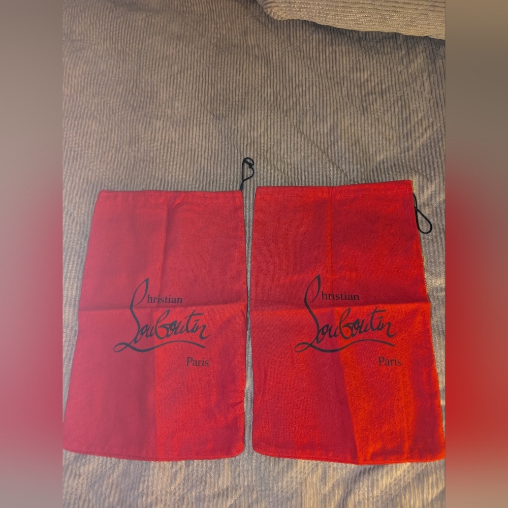 *SOLD* Christian Louboutin Vibrant Red Dust Bags - Picture 1 of 2